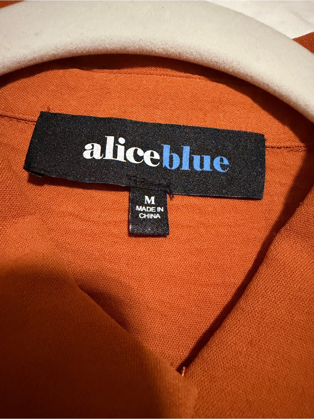 Alice Blue Rust Orange Ruffle Button-Front Blouse - Picture 4 of 4